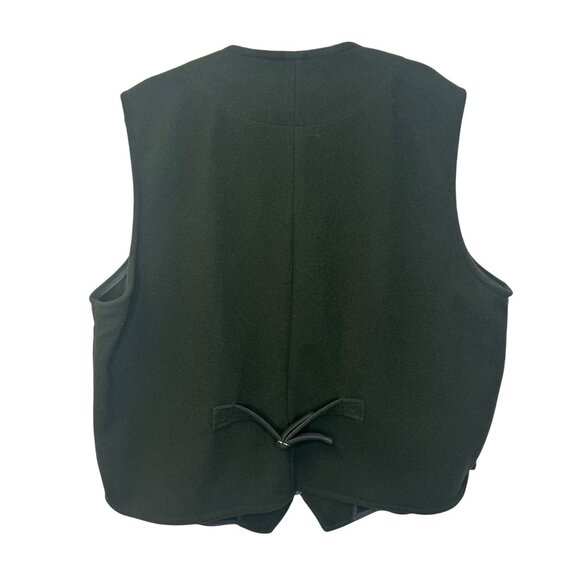 Orvis Wool Blend Zip Front Vest Men’s XXL Dark Green Canada Outdoor Gorpcore - Picture 2 of 8